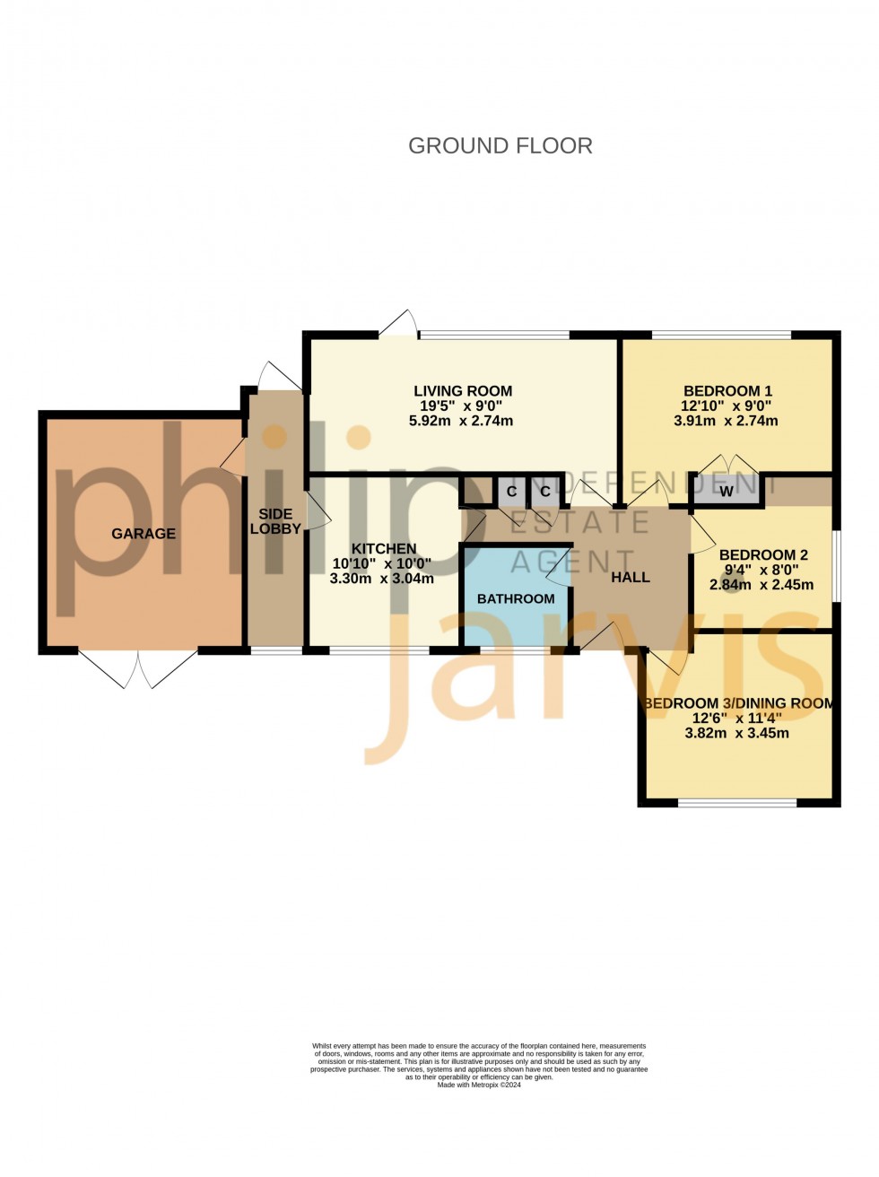 Floorplan for Lenham Road, Platts Heath, Maidstone, Kent